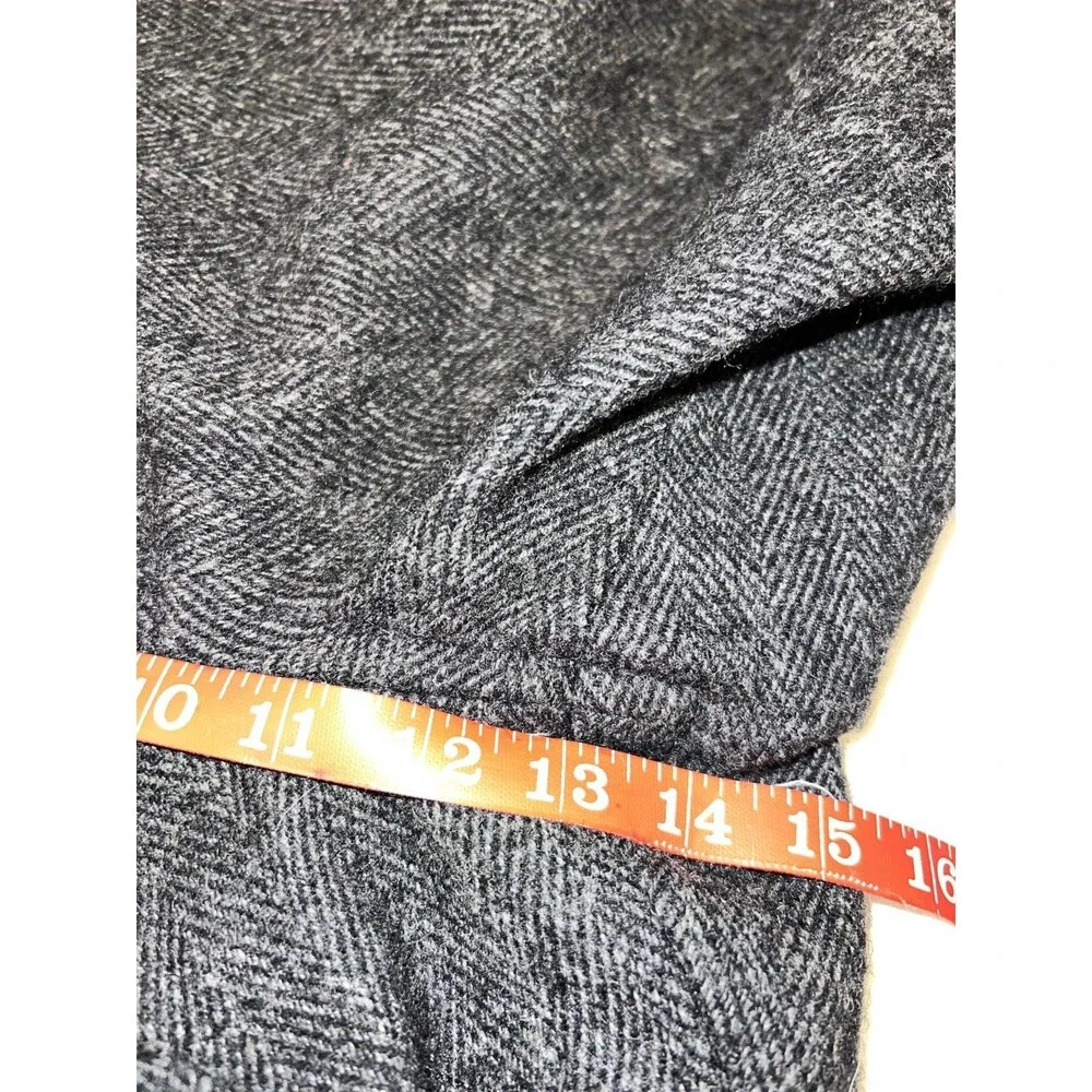 Vtg LL Bean Freeport Maine Thick Heavy Men Wool Pants Hunting Tweed Plaid 34x28